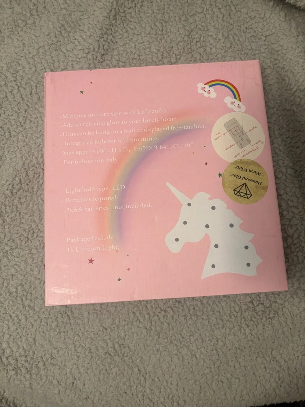 Unicorn Light Pink Wall Light - Comforting Glow